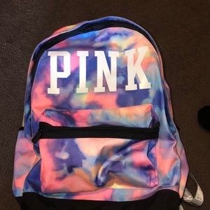 Pink Tie Dye 3 Pocket Backpack RARE NWOT
